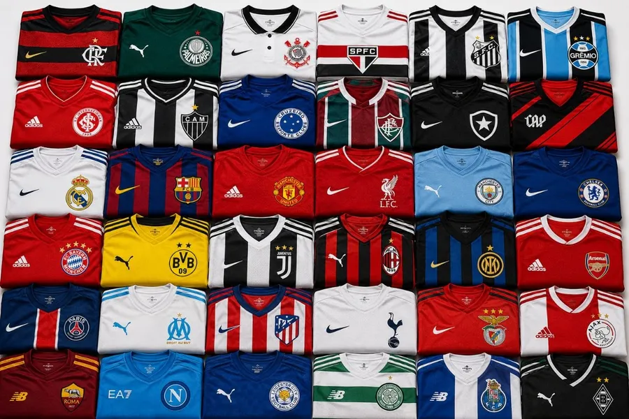 Camisas de futebol importadas R.R Sport — diversos clubes e seleções